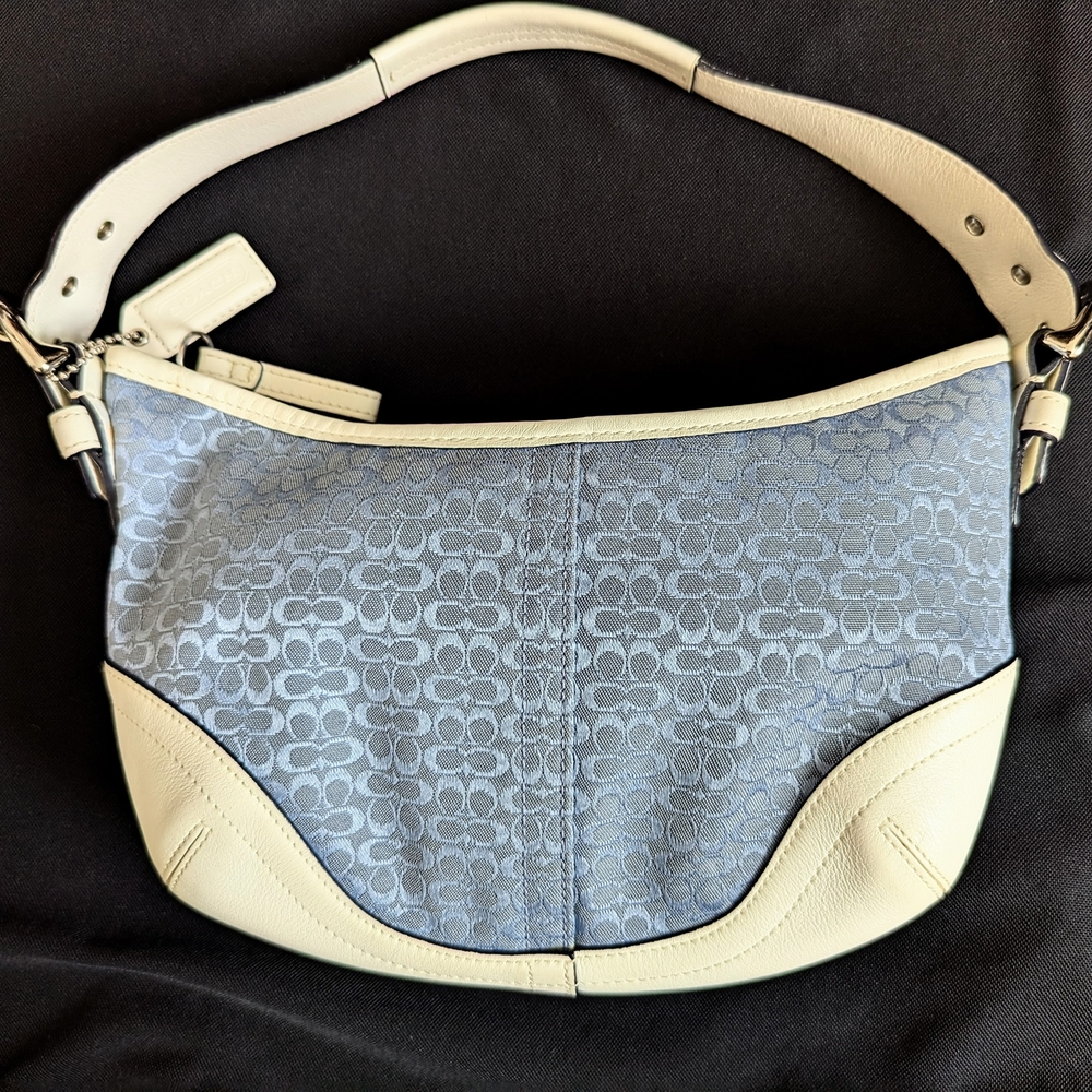 Coach Blue and Cream Women's Bag